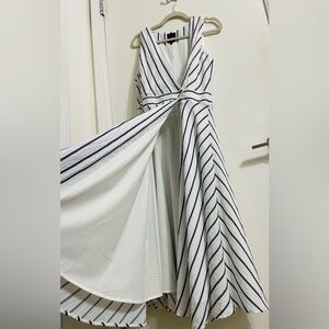 Midi Navy White Stripped Dress